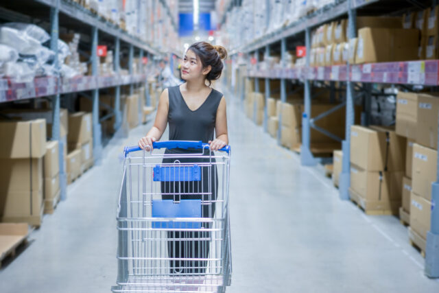 woman shopping store